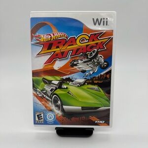 Nintendo Wii Hot Wheels Track Attack Video Game THQ Wii Wheel Rated E Everyone